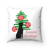 Seasons Greetings Square Pillow Case