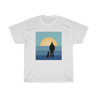 Dog and His Guy Sunset Heavy Cotton Tee