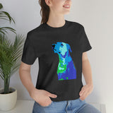 Blue Rescue Dog Jersey Tee