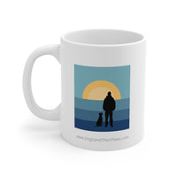 Dog and His Guy Sunset 11oz Mug